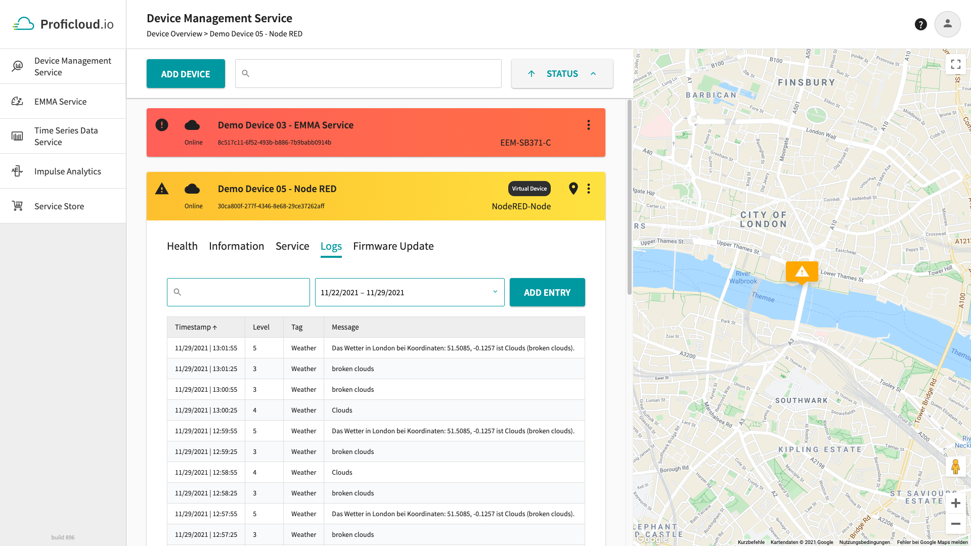 The logs of the individual devices can be individualized e.g. with Node-RED. The logs of the individual devices can be individualized e.g. with Node-RED.